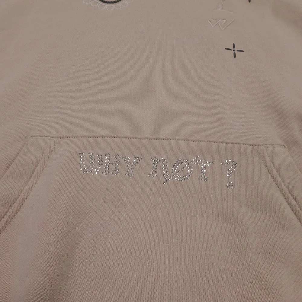 Jordan Hoodie Mens Small Beige Why Not Graphic Paisley Peach Pullover Fleece